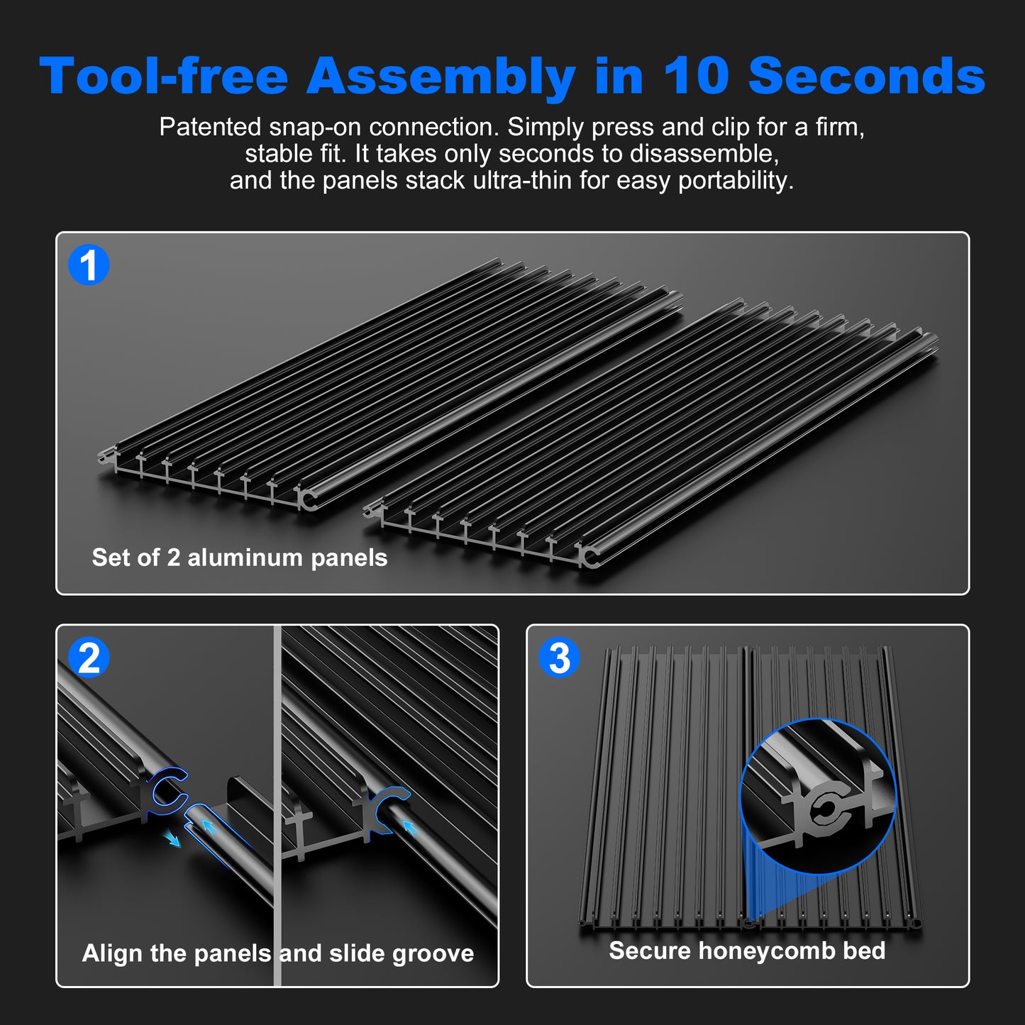 Laservii Aluminum Laser Cutting Honeycomb Workbench Table