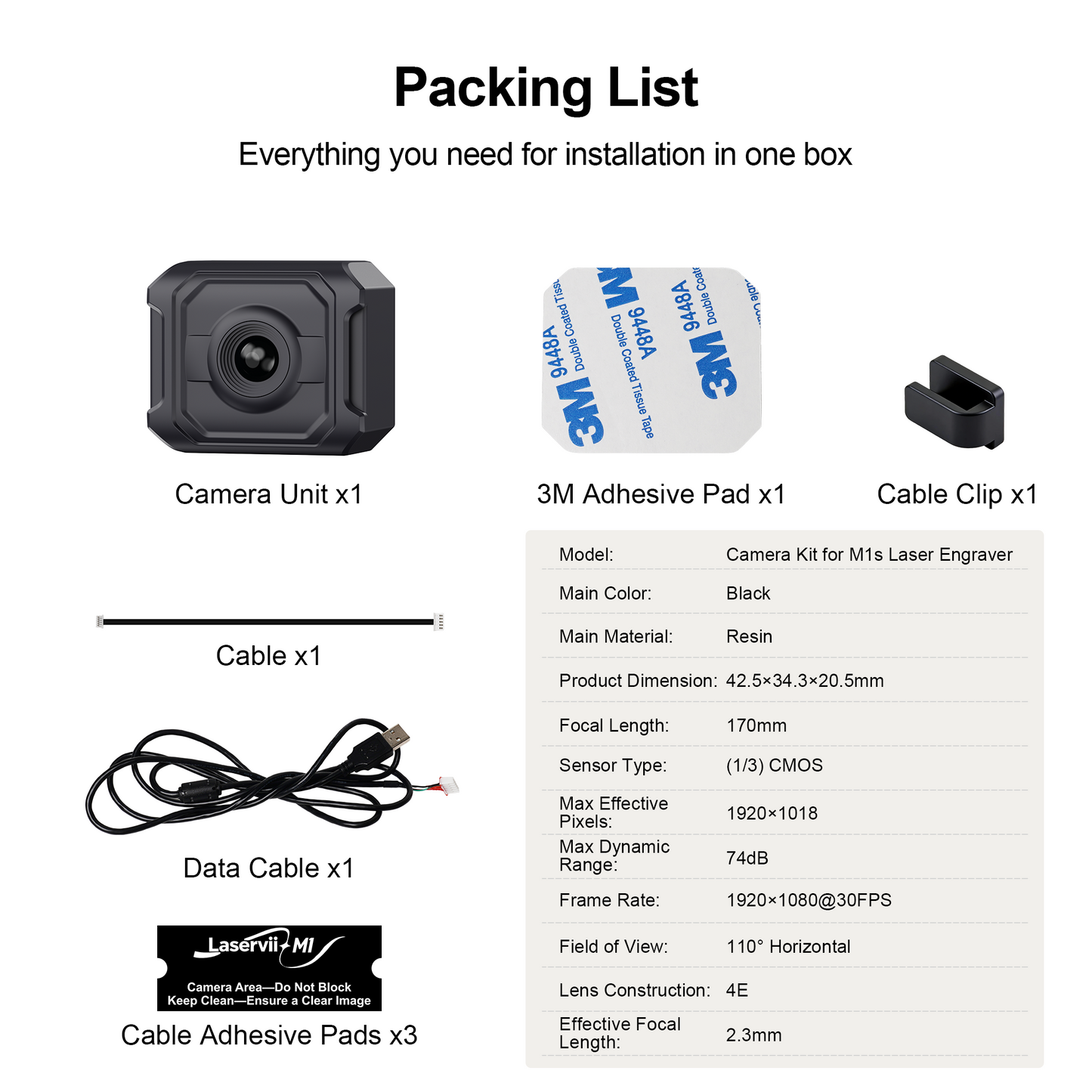 Laservii M1s Laser Engraver Camera Kit