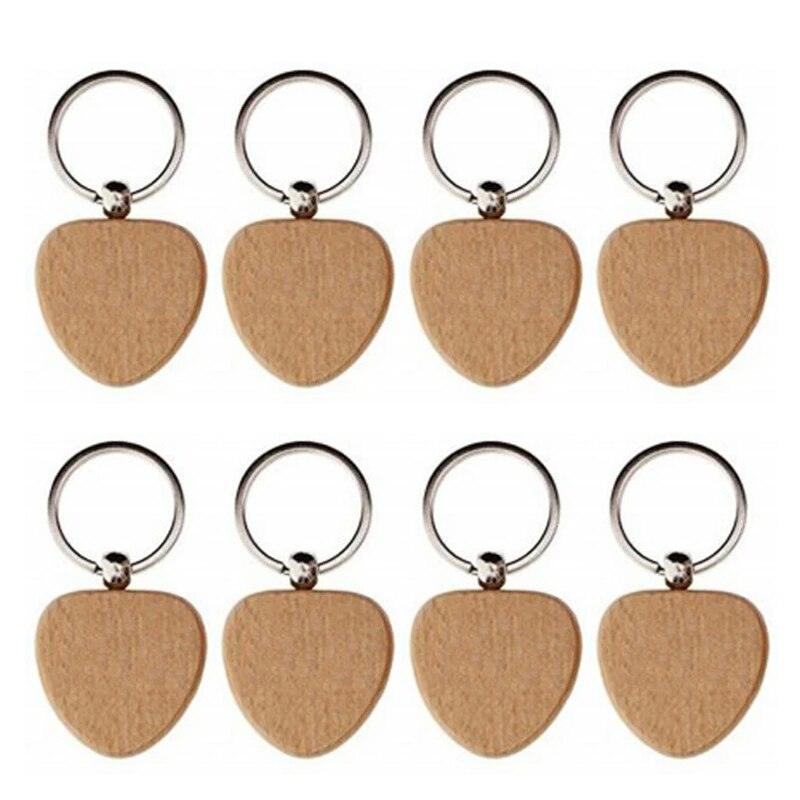 Wooden ID Tags Blank Rectangle Wooden Key Chain Diy - Laservii Store