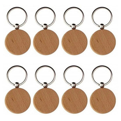 Wooden ID Tags Blank Rectangle Wooden Key Chain Diy - Laservii Store